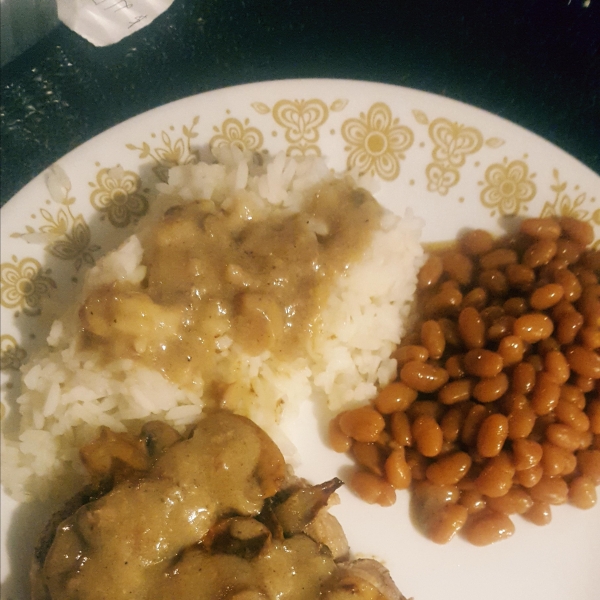 Creamy Drunken Mushroom Pork Chops