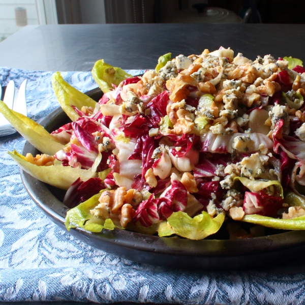 Blue Cheese, Walnut, and Chicory Salad