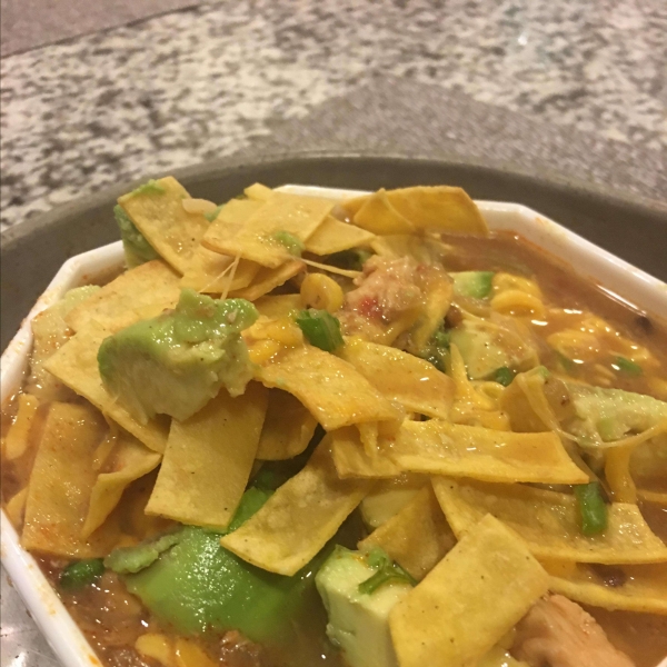 Healthier Slow-Cooker Chicken Tortilla Soup