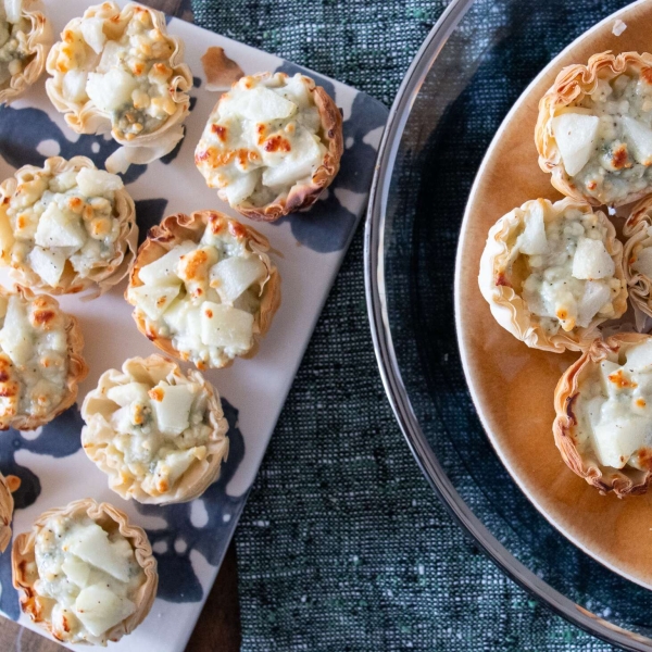 Blue Cheese and Pear Tartlets
