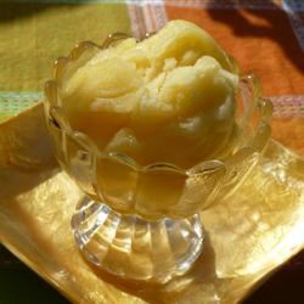 Orange, Mango, and Ginger Sorbet