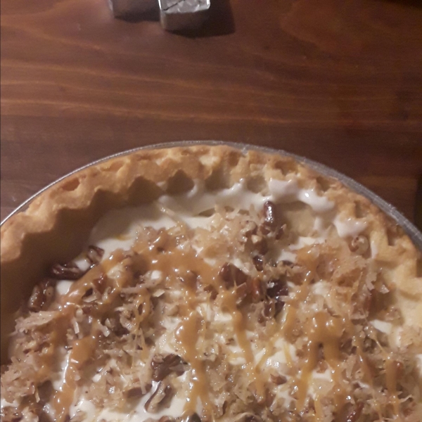 Toasted Coconut, Pecan, and Caramel Pie