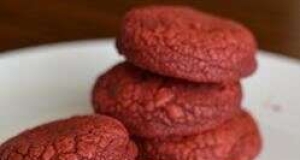 Red Velvet and White Chocolate Chunk Cookies