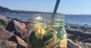 Bacon and Fresh Pasta in a Jar
