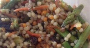 Curried Couscous with Asparagus and Bleu Cheese