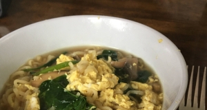 Low-Cholesterol Egg Drop Noodle Soup