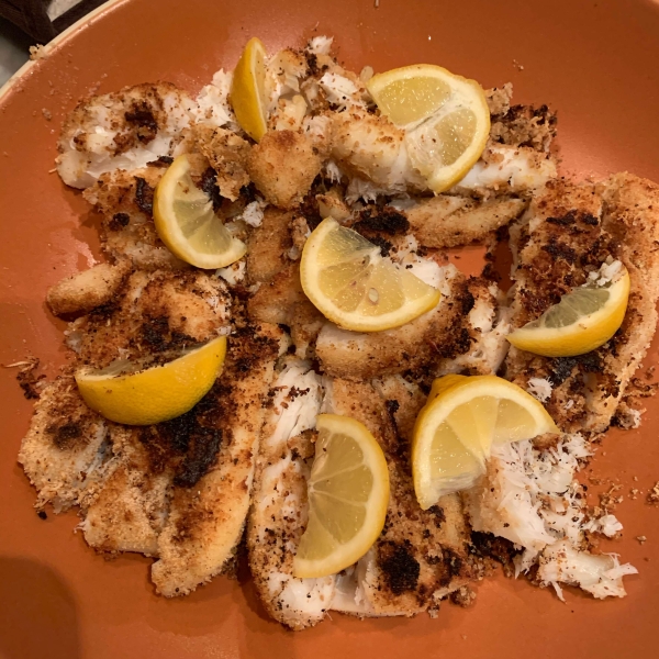 Pan-Seared and Crusted Ling Cod