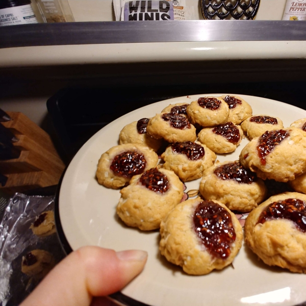 Coconut Raspberry Cookies