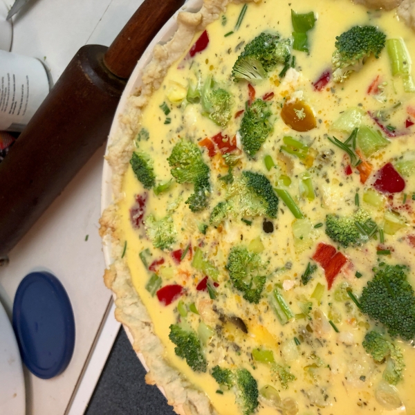 Feta Veggie Quiche