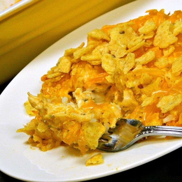 Cheesy Buffalo Chicken Casserole