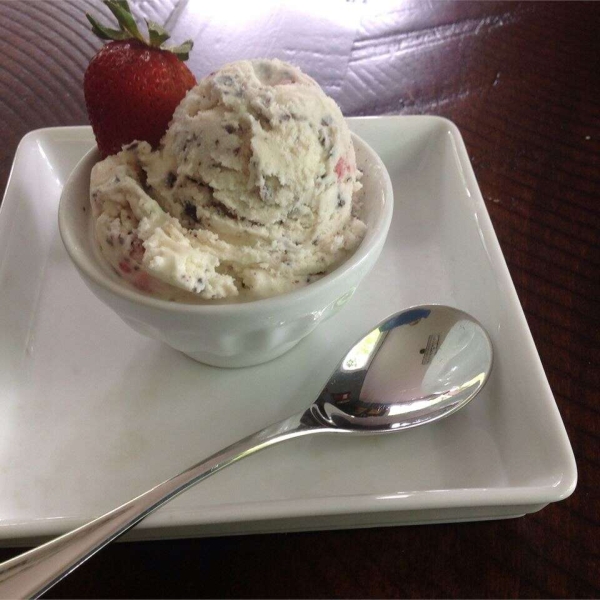Simple Mint Chocolate Chip Strawberry Ice Cream