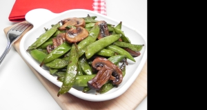 Air Fryer Teriyaki Snap Peas and Mushrooms