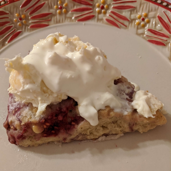 Lemon, Raspberry, and White Chocolate Scones