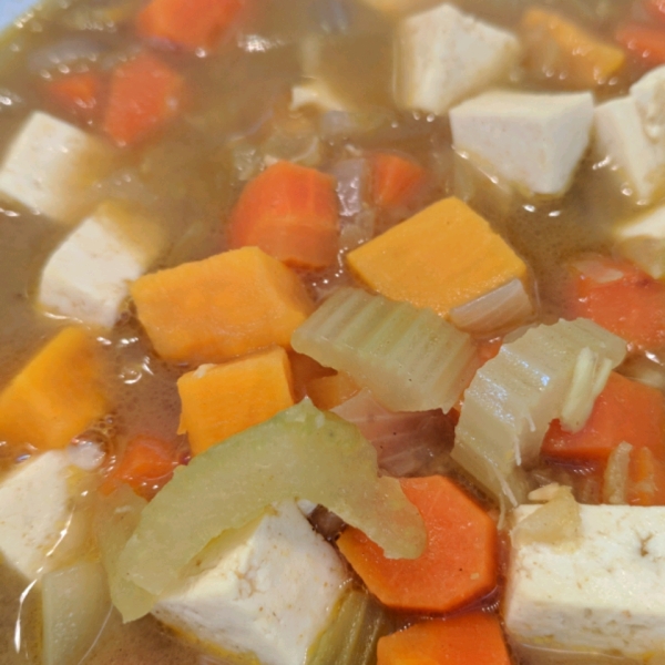 Vegetable Tofu Soup with Lemongrass and Coconut Milk