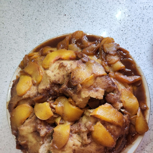Peach Cobbler Upside-Down Pound Cake
