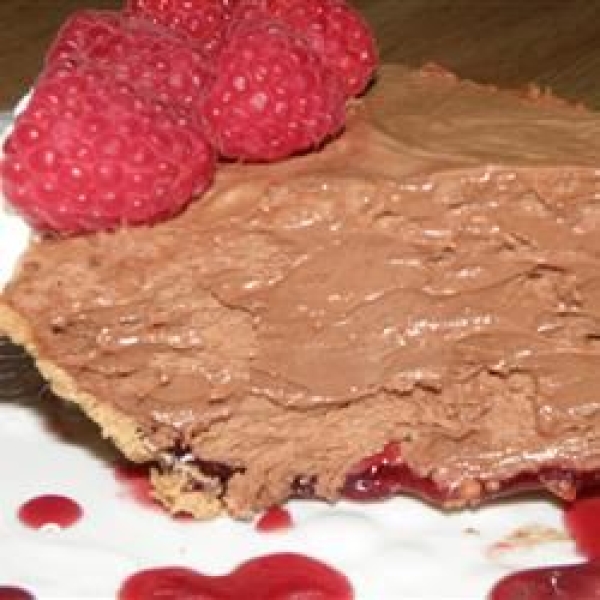 Raspberry French Silk Pie