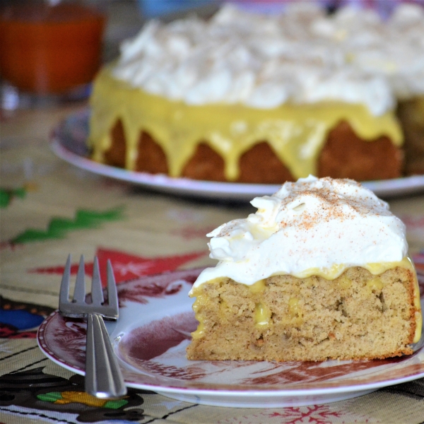 Eggnog Poke Cake