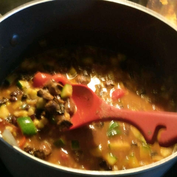 Vegetarian Tortilla Soup with Avocado