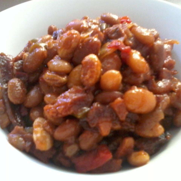 Slow Cooker Baked Beans Using Canned Beans