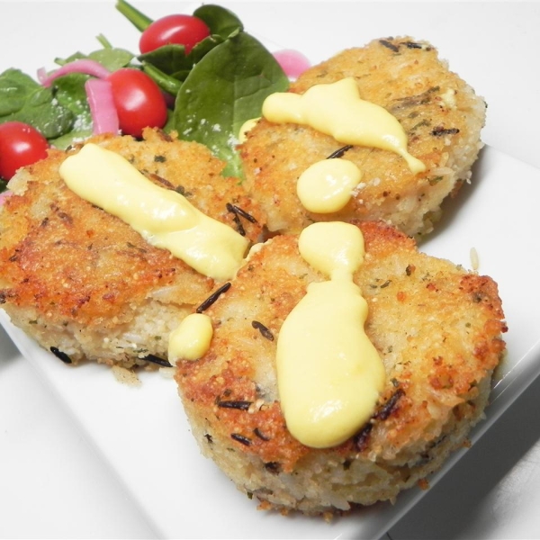 Polenta and Wild Rice Burgers