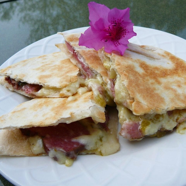 Southwestern Corned Beef Quesadillas!