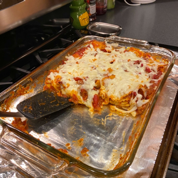 Italian Sausage Ravioli Bake