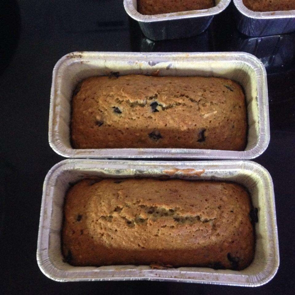 Barbie's Blueberry Zucchini Bread with Oatmeal and Walnuts