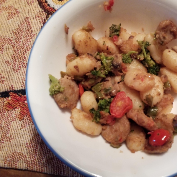 Chicken Sausage Gnocchi Skillet