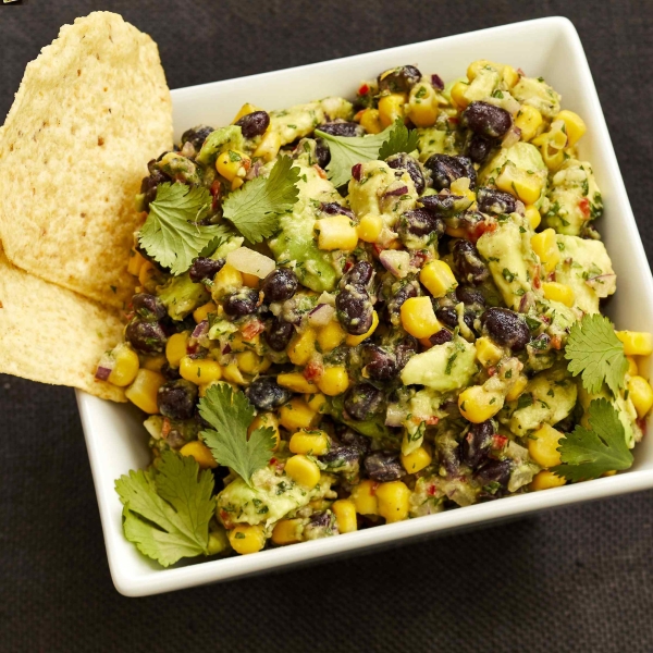 Corn and Black Bean Guacamole