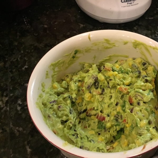 Corn and Black Bean Guacamole