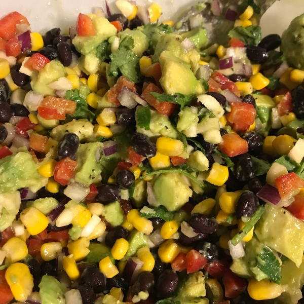 Corn and Black Bean Guacamole