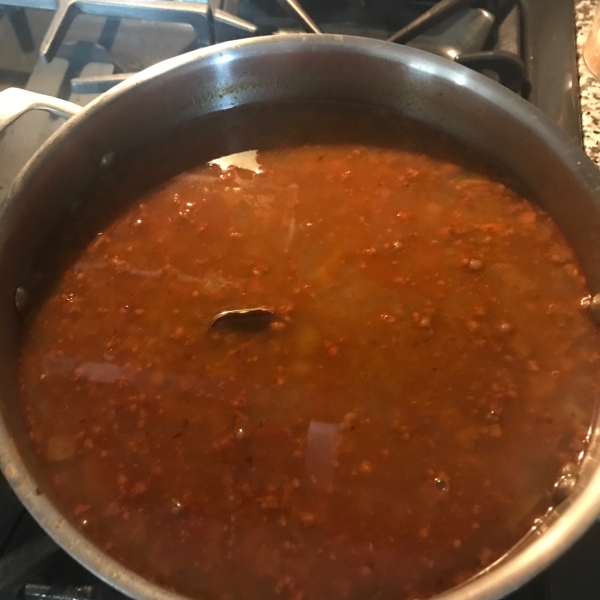 Andouille, Mushroom, and Lentil Soup