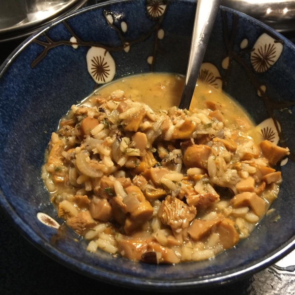 Chanterelle Mushroom and Wild Rice Soup