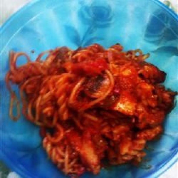 Spicy Chicken Spaghetti