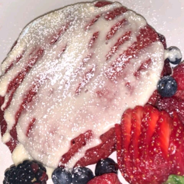 Dessert for Breakfast - Red Velvet Pancakes