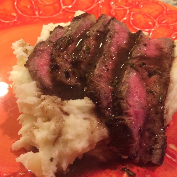 Pan-Fried Steak with Marsala Sauce