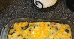 Pierogie and Mushroom Casserole