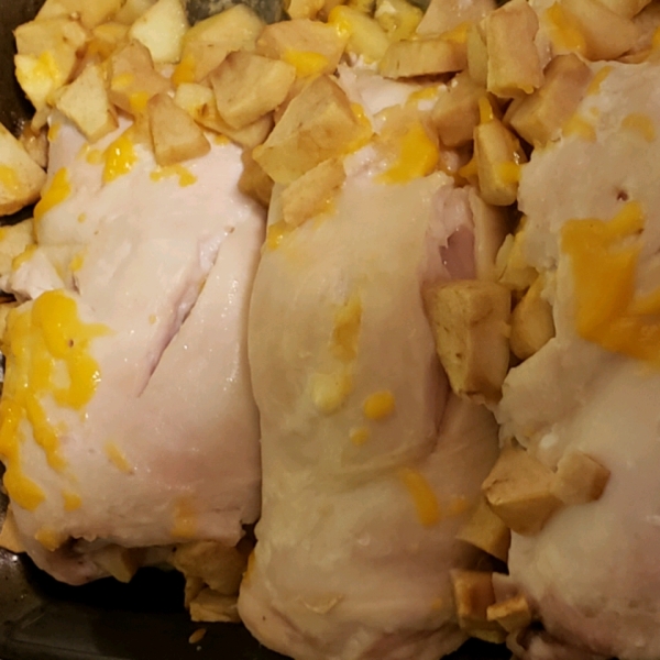 Apple and Cheddar Stuffed Chicken