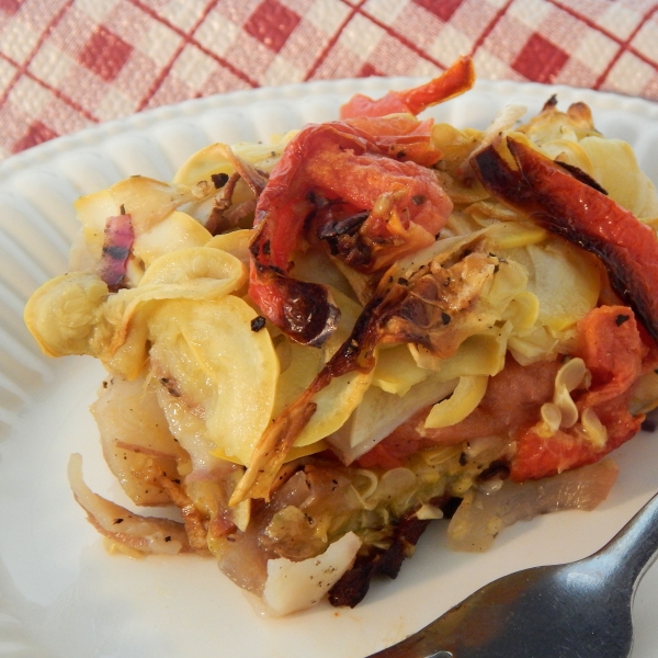 Vegetarian Potato and Squash Casserole