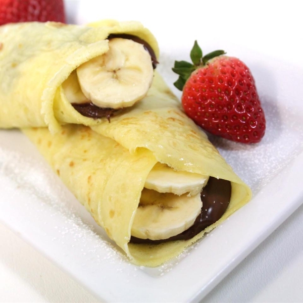 Chocolate Hazelnut Fruit Crepes