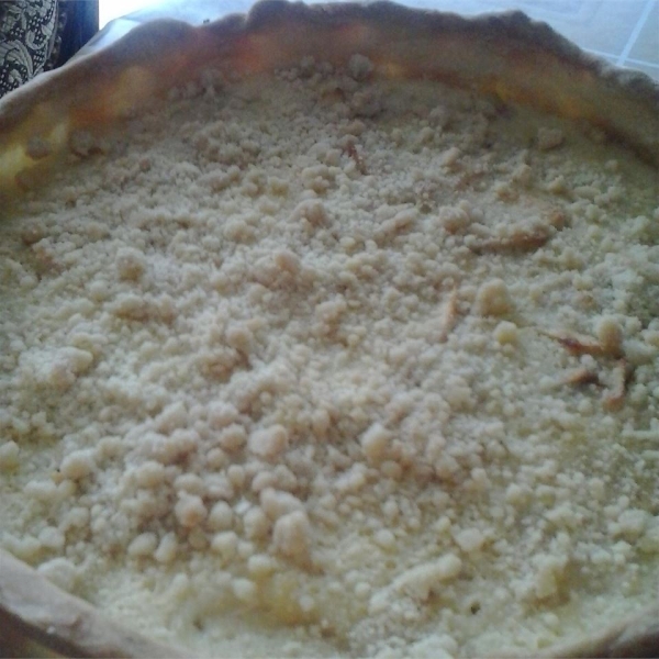 Warm Apple Buttermilk Custard Pie