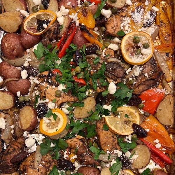 Mediterranean Chicken Sheet Pan Dinner