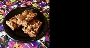 Leftover Halloween Candy Bar Blondies