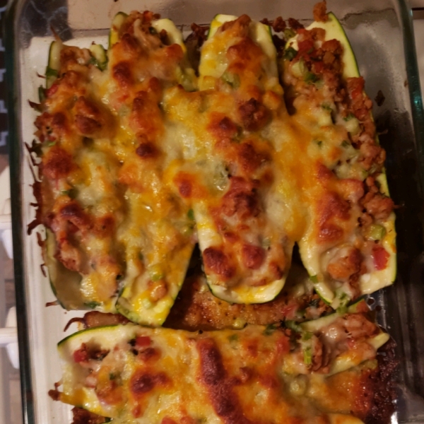 Taco-Stuffed Zucchini Boats