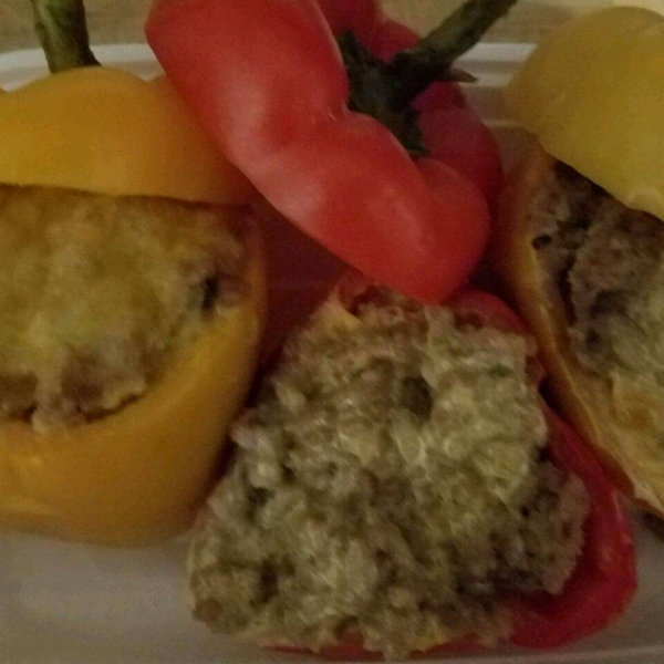 Sausage Alfredo Stuffed Peppers