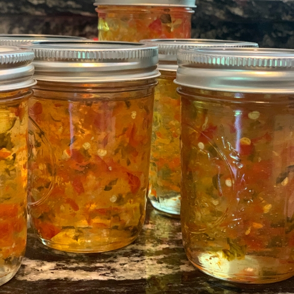 Red and Green Christmas Jalapeno Jelly