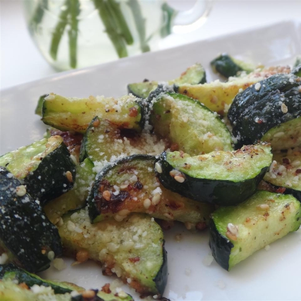 Sesame Parmesan Zucchini