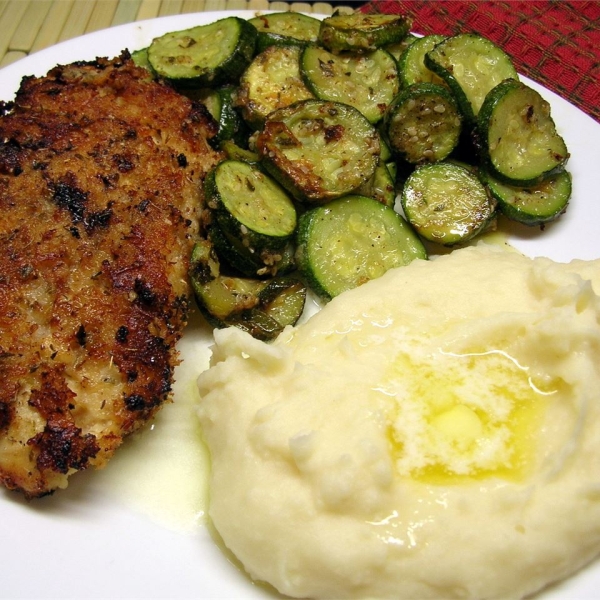 Sesame Parmesan Zucchini