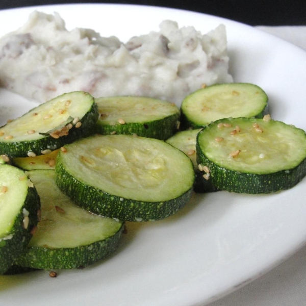 Sesame Parmesan Zucchini