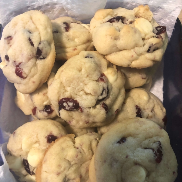 Soft Sugar Cookies With White Chocolate, Almonds, and Cranberries